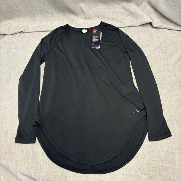 Under Armour Women’s Pindot Open Back Long Sleeve Shirt Long Hem Size XS NWT - Picture 7 of 11